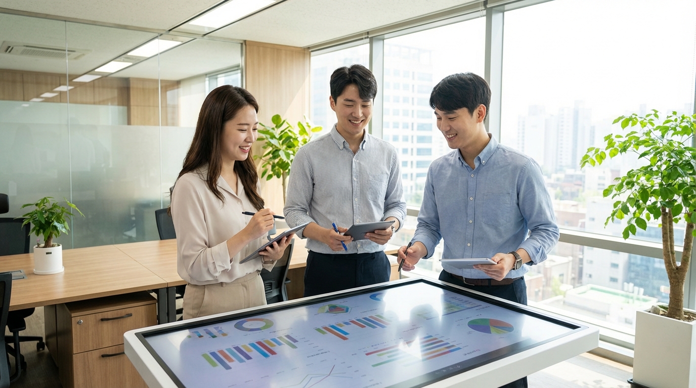 한국데이터연계센터 팀 협업 모습
